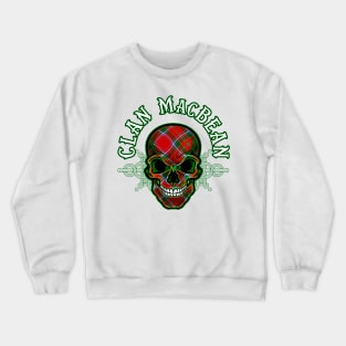 Scottish Clan MacBean Tartan Celtic Skull Crewneck Sweatshirt